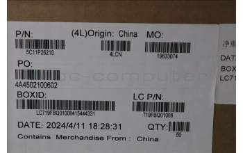 Lenovo 5C11P26210 CABLE FRU CABLE M/B 5M CAM CABLE