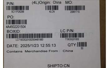 Lenovo 5C11P26288 FRU CABLE MSF50_IO FPC USB RT