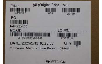 Lenovo 5C11P26317 CABLE FRU CABLE MT062 NF-G552 REV0 IO/B