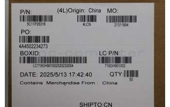 Lenovo 5C11P26318 FRU CABLE MT062 P0.5 PAD=0.3 FPR/B