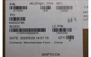 Lenovo 5C11P26351 CABLE MTS41 M/B IR CAM COAX+TFL