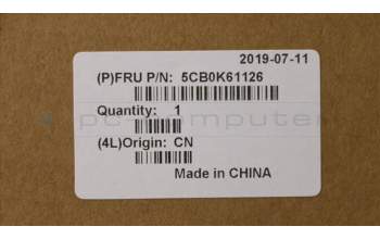 Lenovo 5CB0K61126 Upper Case L 80QD B W/KB USA