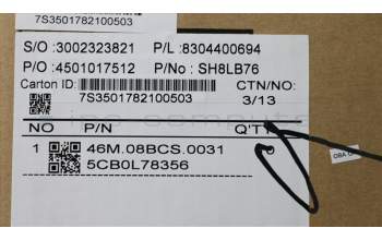 Lenovo 5CB0L78356 Tastatur inkl. Topcase W 80TL W/KB/TP/Cable BU