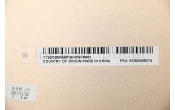 Lenovo 5CB0N68019 LCD-Abdeckung C 80X6, Kupfer