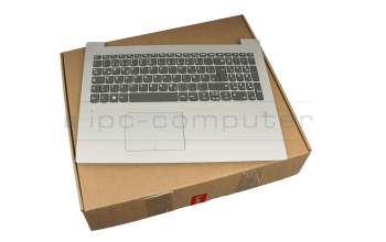 5CB0N86492 Original Lenovo Tastatur inkl. Topcase DE (deutsch) grau/silber (Fingerprint)