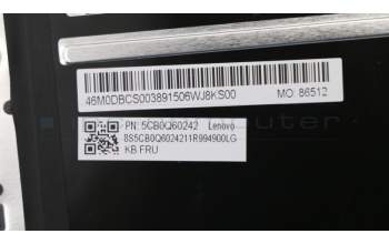 Lenovo 5CB0Q60242 Tastatur inkl. Topcase W 81AX IG W/KB BL USA