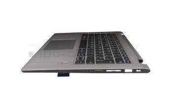 5CB0R08636 Original Lenovo Tastatur inkl. Topcase SP (spanisch) grau/silber mit Backlight