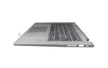 5CB0R08780 Original Lenovo Tastatur inkl. Topcase CH (schweiz) grau/silber mit Backlight