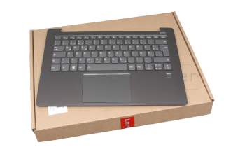 5CB0R11734 Original Lenovo Tastatur inkl. Topcase DE (deutsch) grau/grau mit Backlight (fingerprint)