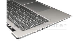 5CB0R12055 Original Lenovo Tastatur inkl. Topcase DE (deutsch) grau/silber mit Backlight (fingerprint)