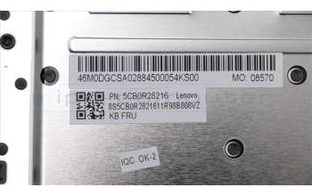 Lenovo 5CB0R28216 Tastatur inkl. TopcaseW81HL NFP IG NBLW/KBCZ-SK