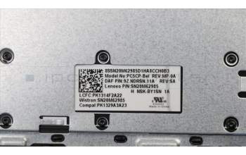 Lenovo 5CB0T25484 Tastatur inkl. Topcase ASM C 81MT BEL