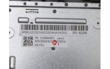 Lenovo 5CB0W43933 Tastatur inkl. Topcase ASM_IT W 81VS PG