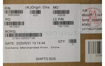 Lenovo 5CB0W44929 Tastatur inkl. Topcase ASM_US INTE L81YDIGTEX
