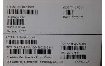 Lenovo 5CB0X56693 Tastatur inkl. Topcase ASM_ND L81WA FPABEDIS