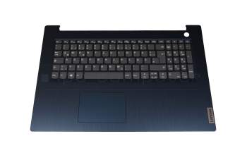 5CB0X56818 Original Lenovo Tastatur inkl. Topcase DE (deutsch) grau/blau (Fingerprint)