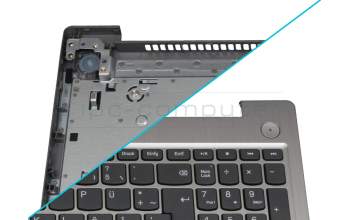 5CB0X57489 Original Lenovo Tastatur inkl. Topcase DE (deutsch) grau/silber