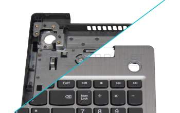 5CB0X57519 Original Lenovo Tastatur inkl. Topcase DE (deutsch) grau/silber Fingerprint