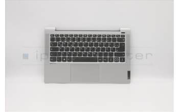 Lenovo 5CB0Y89111 C-Abdeckung mit Tastatur, Deutsch, Silbern, Hintergrundbeleuchtung, Fingerabdruck