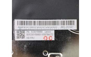 Lenovo 5CB0Y89980 C-Cover with keyboard, Hebrew, Platinum Grey, Backlight, Fingerprint