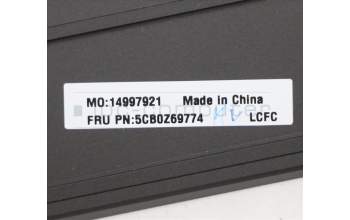 Lenovo 5CB0Z69774 C-Cover with keyboard, Italian, Deep Black, Backlight, UK