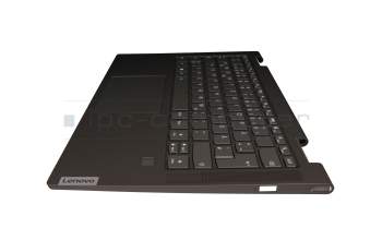 5CB1A08859 Original Lenovo Tastatur inkl. Topcase DE (deutsch) grau/dunkelgrün mit Backlight