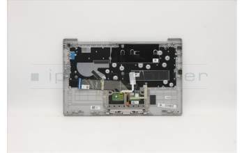 Lenovo 5CB1A13719 C-Cover with keyboard, Hebrew, Silver, Backlight, Fingerprint