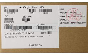 Lenovo 5CB1A29218 Tastatur inkl. Topcase ASM_ENGL81YQBLFPGGML