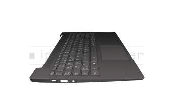 5CB1A29223 Original Lenovo Tastatur inkl. Topcase DE (deutsch) grau/grau mit Backlight Fingerprint (USB-C Ladeanschluss)