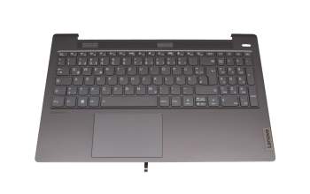 5CB1A29223 Original Lenovo Tastatur inkl. Topcase DE (deutsch) grau/grau mit Backlight Fingerprint