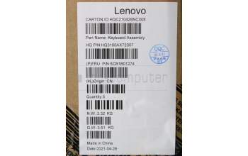 Lenovo 5CB1B01274 Tastatur inkl. Topcase ASM_UK H 82CU_IG