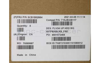 Lenovo 5CB1B02664 Tastatur inkl. Topcase ASM_FRA C 20VF HDMGNBL