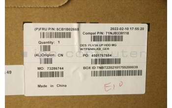 Lenovo 5CB1B02665 Tastatur inkl. Topcase deutsch C 20VF HDMGNBL