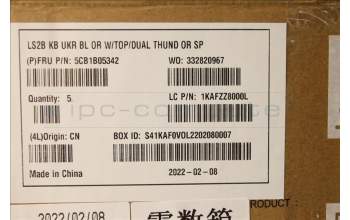 Lenovo 5CB1B05342 Tastatur inkl. Topcase ASM_UKR Q 82A3 OC