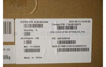 Lenovo 5CB1B33240 Tastatur inkl. Topcase ASM_FRA C 20VD MGBL