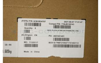 Lenovo 5CB1B34707 Tastatur inkl. Topcase ASM_FRA C 20VD MGNBL