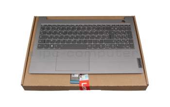 5CB1B34951 Original Lenovo Tastatur inkl. Topcase FR (französisch) schwarz/grau mit Backlight