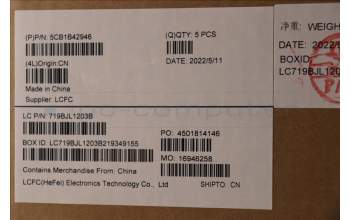 Lenovo 5CB1B42946 Tastatur inkl. Topcase spanisch L82FG FPABNBLML