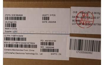 Lenovo 5CB1B64649 Tastatur inkl. TopcaseASM_NORDICL82H8FPABNBL