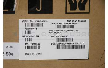 Lenovo 5CB1B66119 Tastatur inkl. Topcase_HUN C82FE PLBUW FPBL