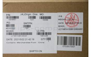 Lenovo 5CB1B68931 C-Cover with keyboard,Belgian,Arctic Grey,Non_Backlight,Fingerprint