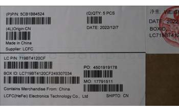 Lenovo 5CB1B84524 Tastatur inkl. Topcase ASM_TURL82H8NFPSDBL