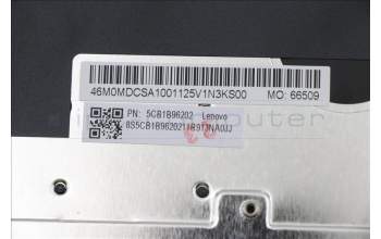 Lenovo 5CB1B96202 C-Abdeckung mit Tastatur, Englisch (US, Euro), Platingrau, Hintergrundbeleuchtung, Fingerabdruck