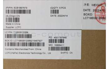 Lenovo 5CB1B97679 Tastatur inkl. Topcase ASM_BEL L82H7 AB NFPBLD