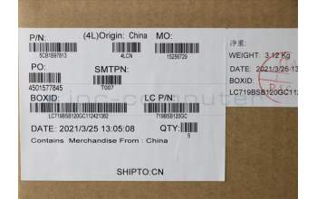 Lenovo 5CB1B97813 Tastatur inkl. Topcase ASM_RUS L82H7 AG FP BLD