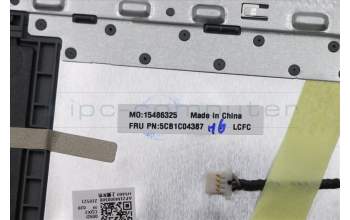 Lenovo 5CB1C04387 C-Cover with keyboard,US English Euro,Arctic Grey,Non_Backlight,Fingerprint