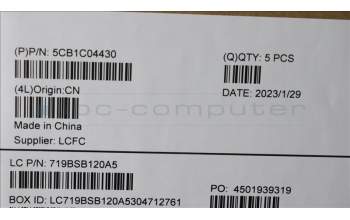 Lenovo 5CB1C04430 Tastatur inkl. Topcase ASM_TUR L82H7 AGNFPNBLD