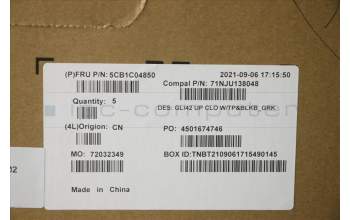 Lenovo 5CB1C04850 C-Abdeckung mit Tastatur, Griechisch, Hintergrundbeleuchtung