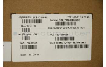 Lenovo 5CB1C04854 Tastatur inkl. TopcaseASM_RUS C82L3 CloBL