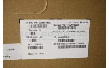 Lenovo 5CB1C04867 Tastatur inkl. TopcaseASM_NORDIC C82L3 CloBL